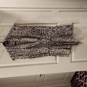 VICI Animal Print Front Tie Romper